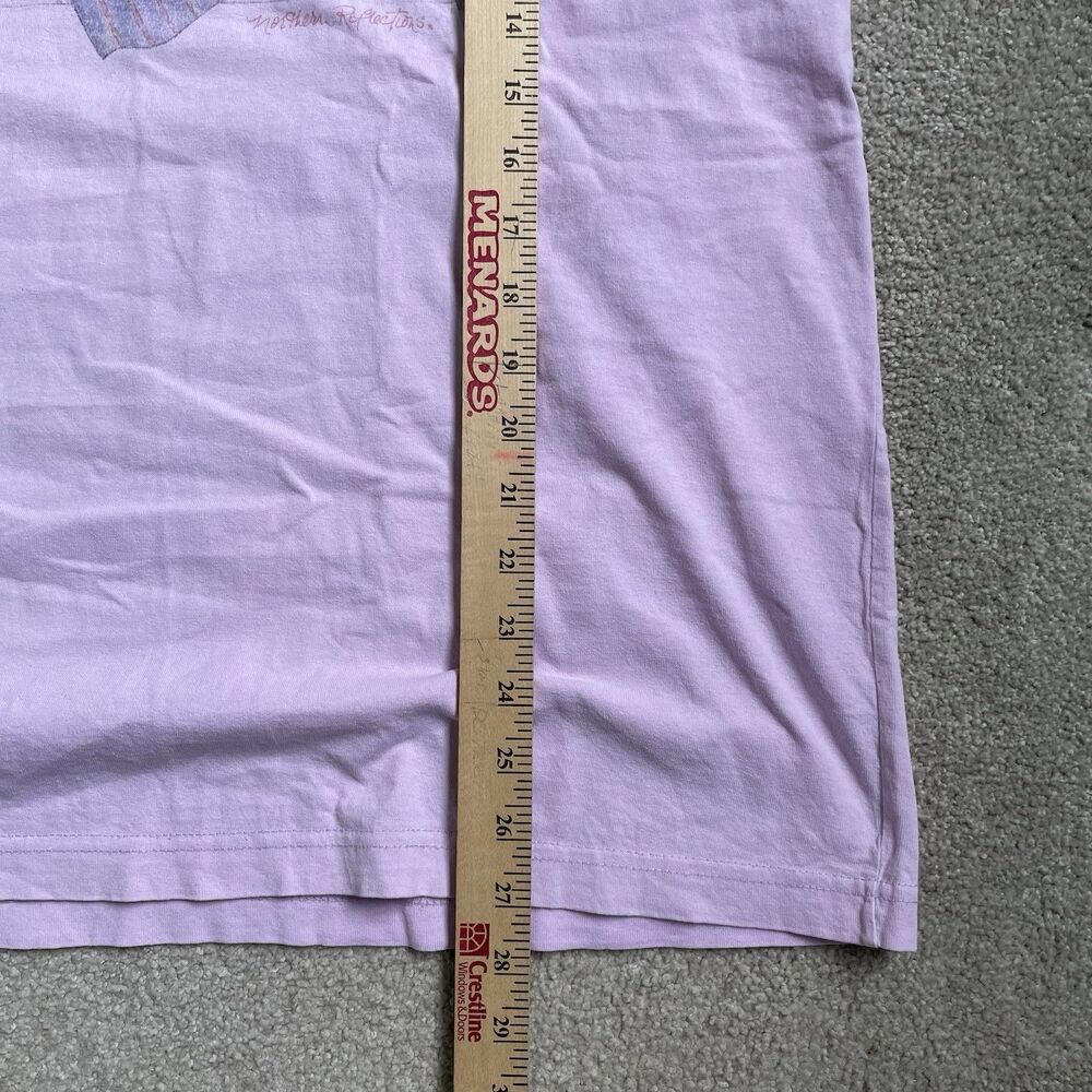 Vintage Cottagecore Floral Print T-Shirt Short Sleeve Purple Women's Size XL - Picture 10 of 10